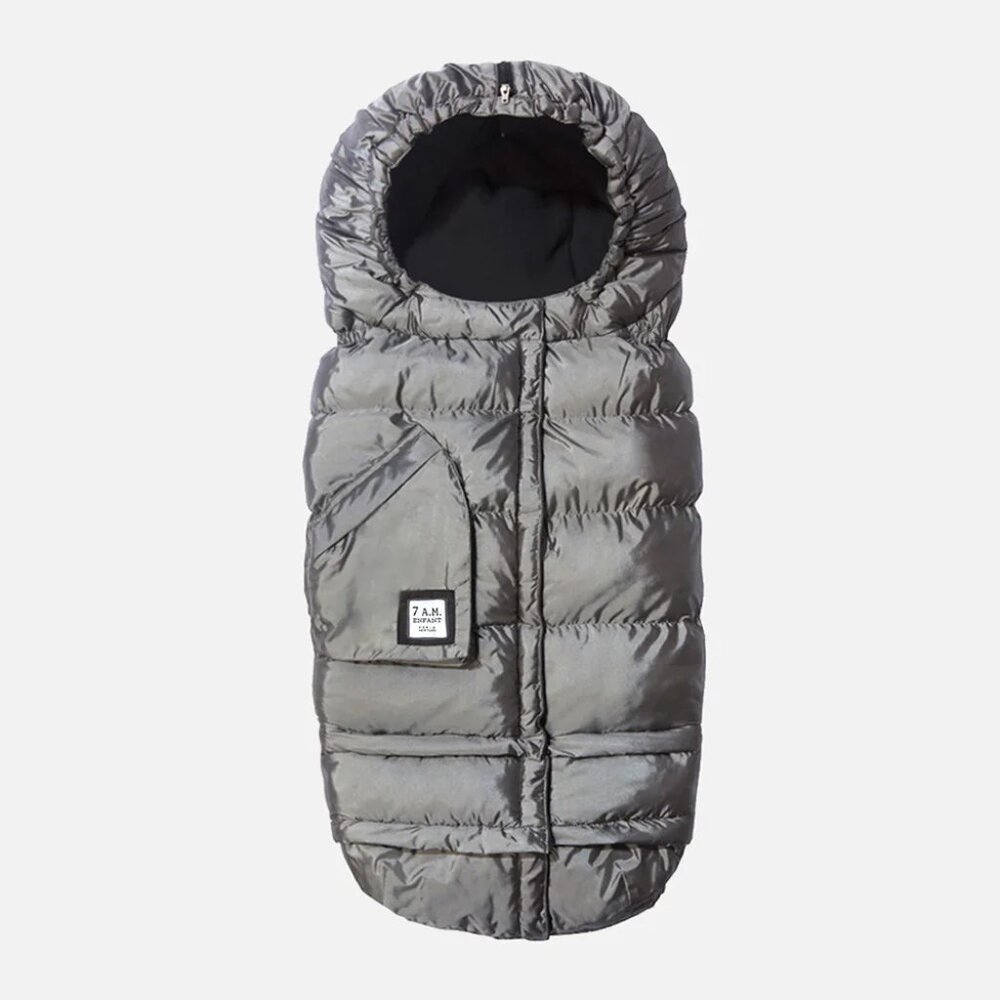 Cozy Gray Kids Puffer Sleeping Bag